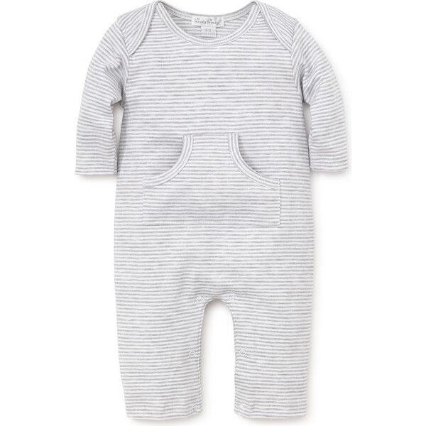 Essentials Striped Playsuit, Grey - Kissy Kissy Rompers | Maisonette