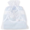 3pc Striped Onesie Set, Blue - Onesies - 1 - thumbnail