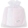 3pc Striped Burp Cloth Set, Pink - Bibs - 1 - thumbnail
