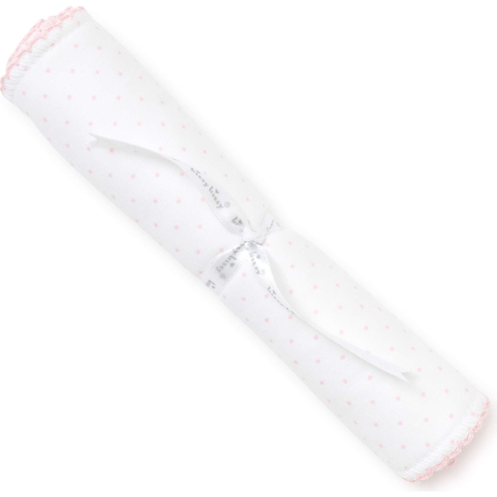 New Dots Burp Cloth, White/Pink - Bibs - 1