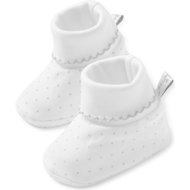 New Dots Booties, White/Grey - Booties - 1