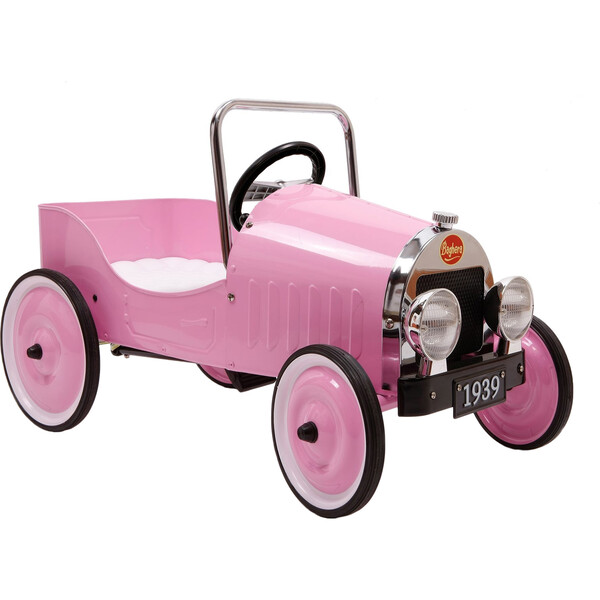 Classic Pedal Car, Pink - Baghera Ride-Ons & Rockers Classic Pedal Car, Pink - Baghera Ride-Ons & Rockers