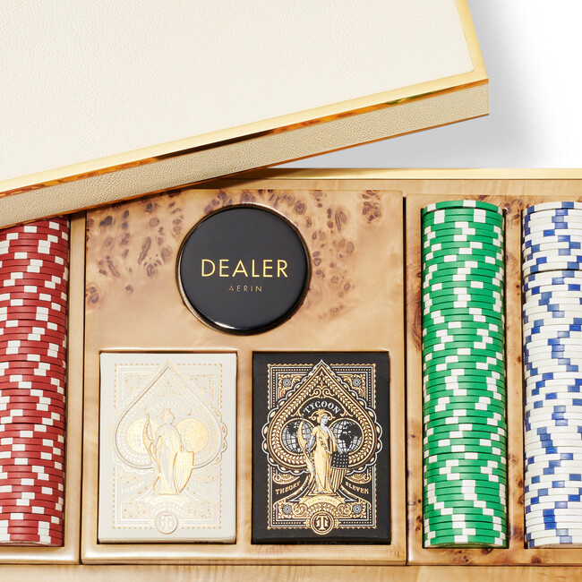 Shagreen Poker Set, Cream - Board Games - 5