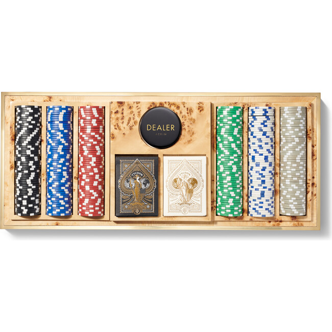 Shagreen Poker Set, Chocolate - Board Games - 4
