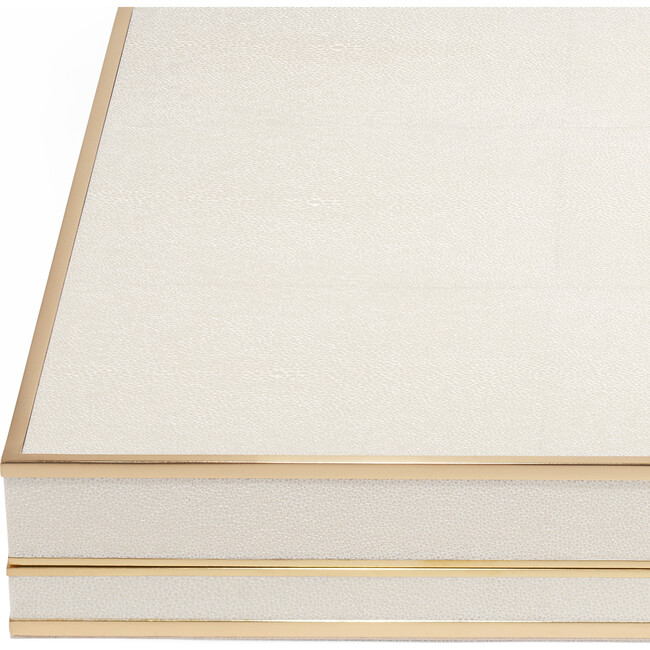 Shagreen Checkers Set, Cream - Games - 5