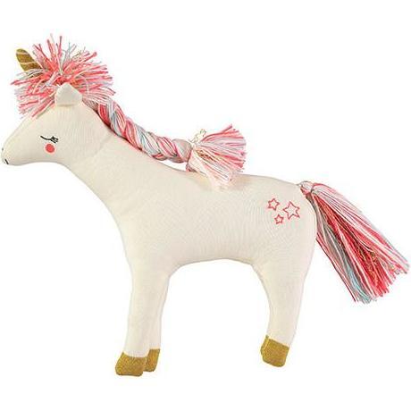 Knitted Unicorn Cushion - Plush - 1