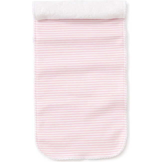 Simple Stripe Burp Cloth, Pink