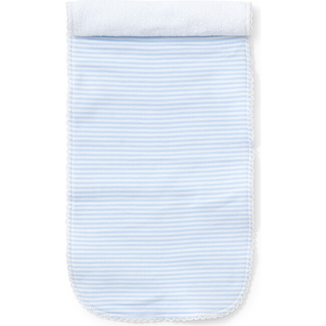 Simple Stripe Burp Cloth, Blue