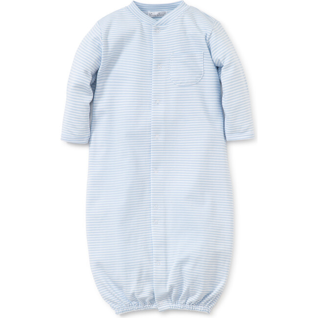 Simple Stripe Converter Gown, Blue - Onesies - 1