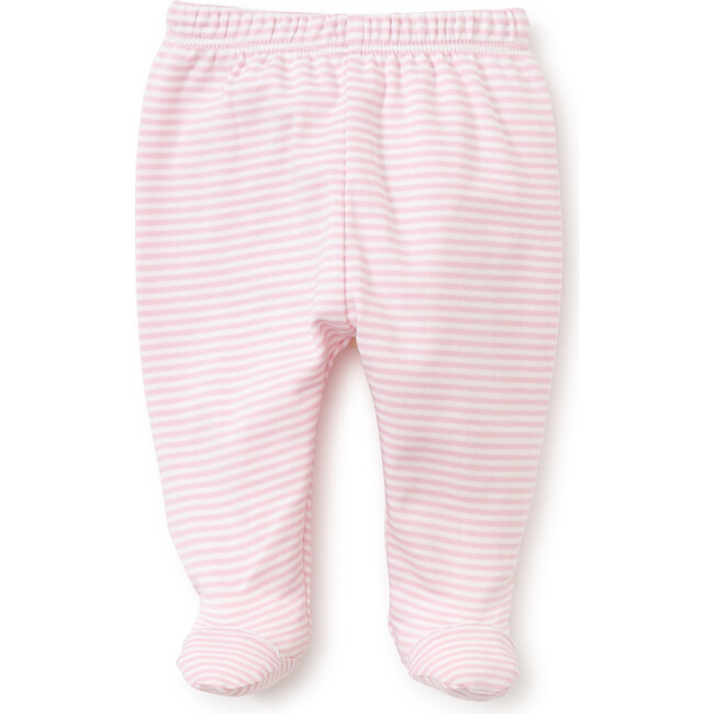 Simple Stripe Footed Pant, Pink - Pants - 1