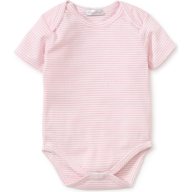 Simple Stripe Onesie, Pink - Onesies - 1