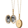 18K Yellow Gold "Infinity" Locket with Center White Diamond - Necklaces - 1 - thumbnail