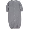 Essentials Stripes Converter Gown, Navy - Onesies - 1 - thumbnail