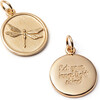 14k Gold Dragonfly Medallion Charm - Charms - 1 - thumbnail