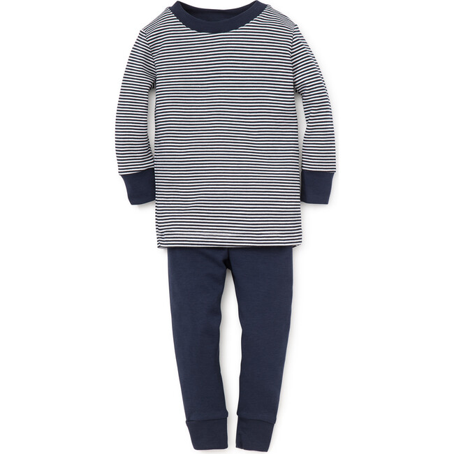 Essentials Striped Pajama Set, Navy - Pajamas - 1