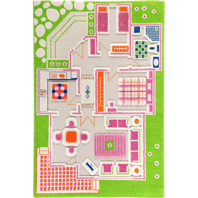 Play House 3-D Activity Mat, Green Medium - Transportation - 1