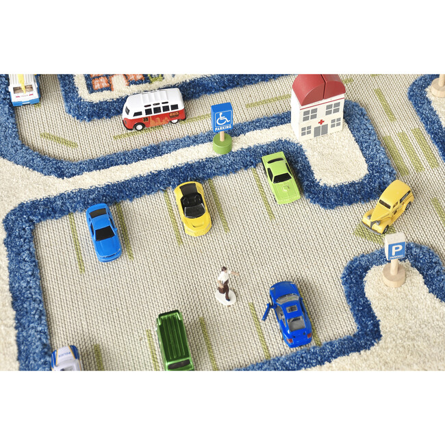 Traffic 3-D Activity Mat, Blue Medium - Transportation - 3