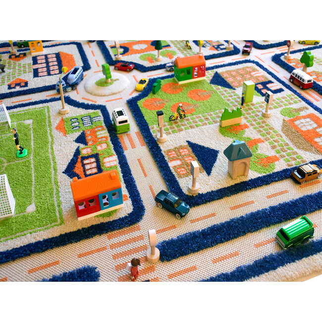 Traffic 3-D Activity Mat, Blue Medium - Transportation - 4