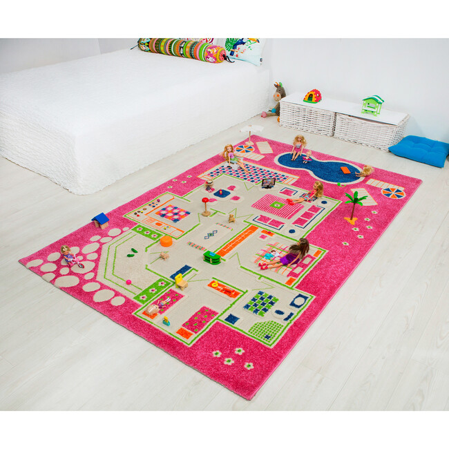 Play House 3-D Activity Mat, Pink Large - Transportation - 2