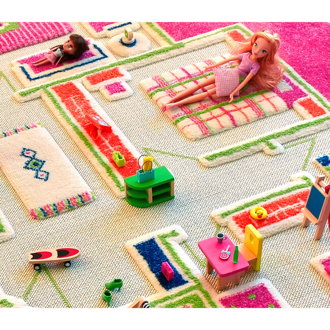 Play House 3-D Activity Mat, Pink Large - Transportation - 5