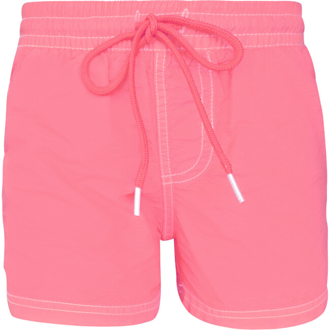 Solid Coral, Boys - Swim Trunks - 1