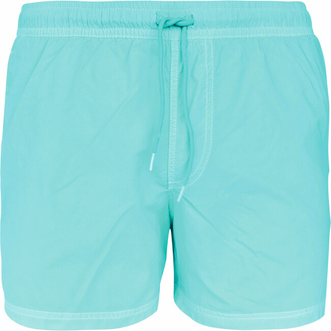 Solid Aqua, Men - Swim Trunks - 1