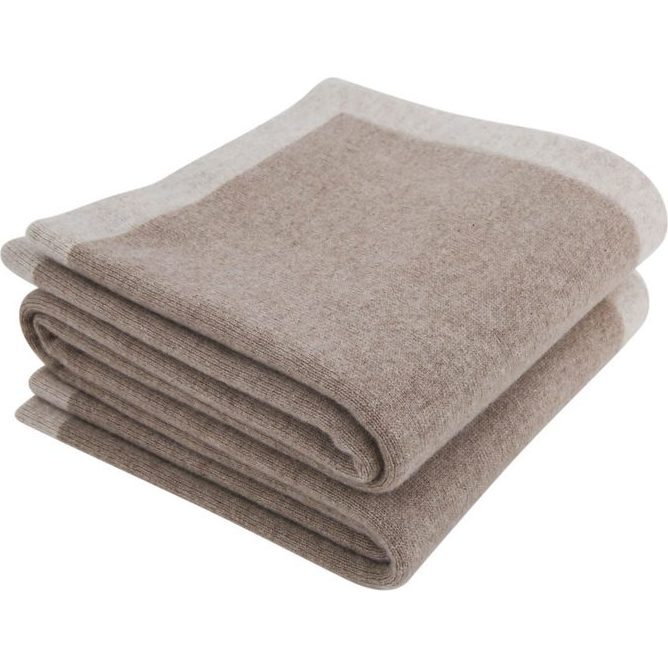 Cashmere Little Crown Blanket, Beige - Blankets - 1