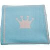 Cashmere Little Crown Blanket, Blue - Blankets - 2