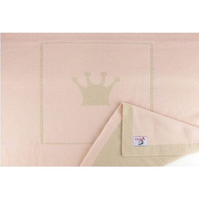 Cashmere Little Crown Blanket, Pink - Blankets - 3