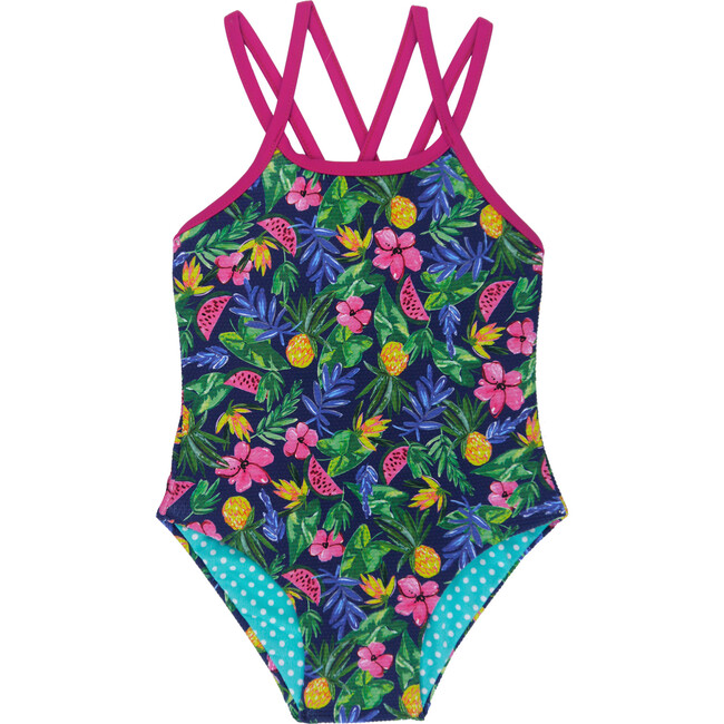 Jungle Night Print, Girls - One Pieces - 1