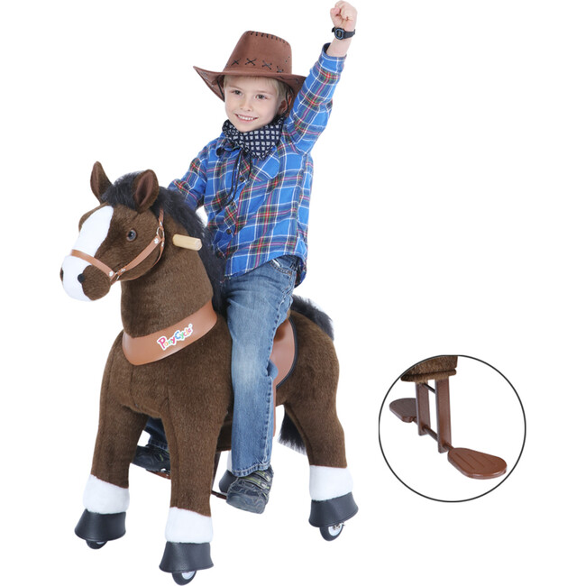 Dark Brown Horse with White Hoof, Medium 2019 - Ride-On - 3