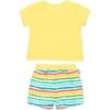 Sun T-Shirt Outfit Set, Yellow - Mixed Apparel Set - 2