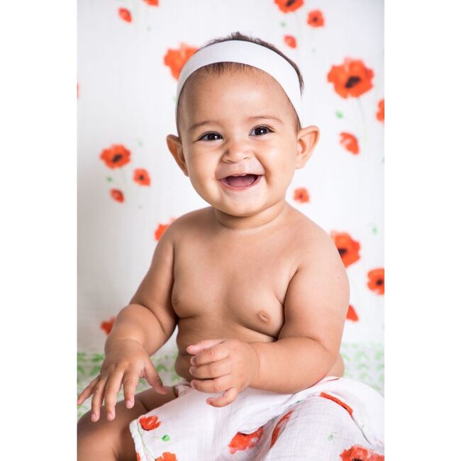 Organic Muslin Swaddle Gift Set, Poppyfield Grass - Swaddles - 3