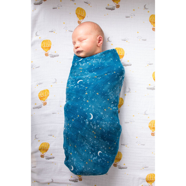 Organic Muslin Swaddle Gift Set, Fly Me To The Moon
