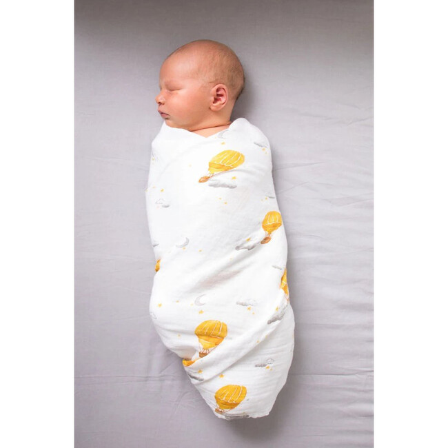 Organic Muslin Swaddle Gift Set, Fly Me To The Moon - Swaddles - 4