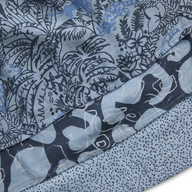 Baby Swaddle Set, Cool Blue - Swaddles - 4