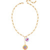 Sangria Y-Necklace, Gold/Grape - Necklaces - 1 - thumbnail
