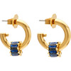 Pinkie Swear Hoops, Sapphire - Earrings - 1 - thumbnail