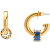 Pinkie Swear Hoops, Sapphire - Earrings - 3