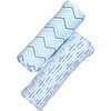 Organic Muslin Swaddle Gift Set, Shades of Blue - Swaddles - 6