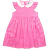 Riley Peter Pan Collar Dress, Pink Windowpane Check - Dresses - 1 - thumbnail