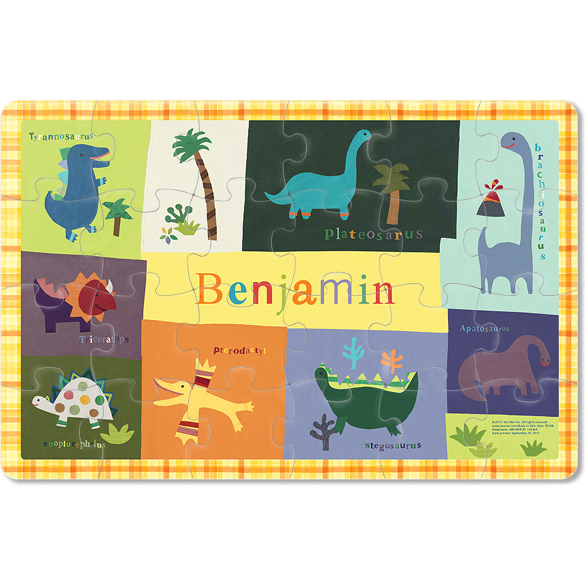 Dinosaurs 24-Piece Personalized Puzzle - Books - 1