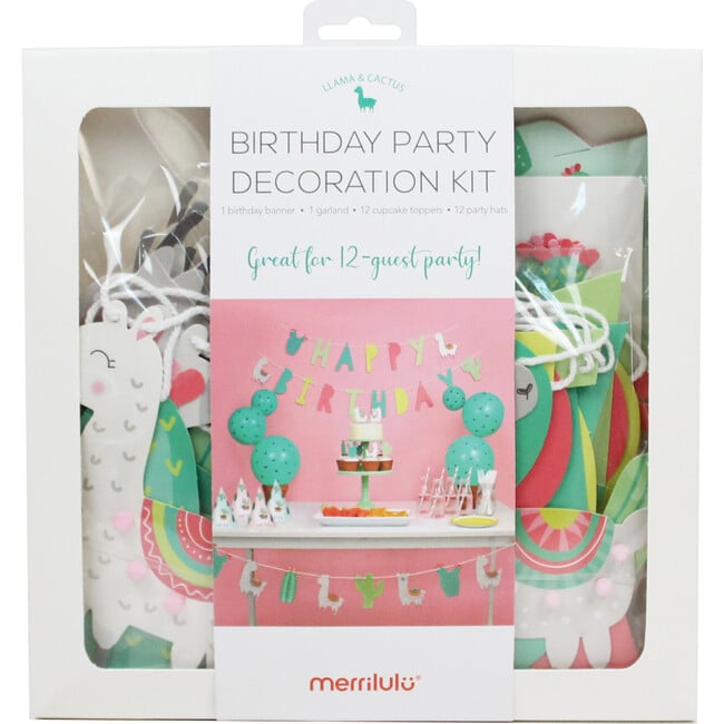 Llama and Cactus Birthday Party Decoration Kit - Decorations - 3