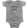 J'adore Dada Bodysuit, Light Grey - Onesies - 1 - thumbnail