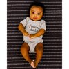 J'adore Dada Bodysuit, Light Grey - Onesies - 2