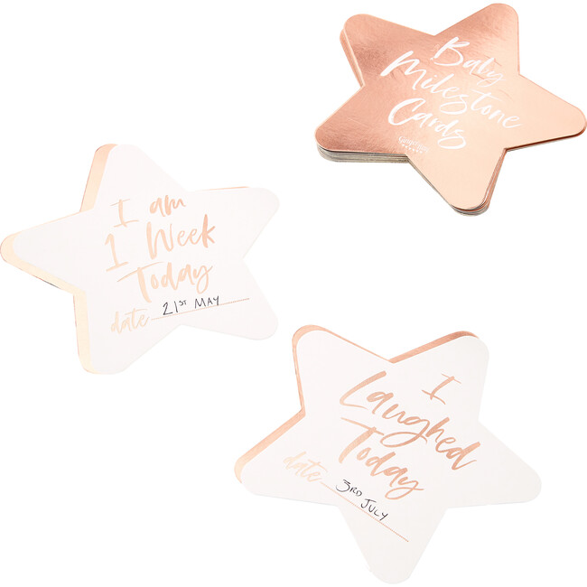 Twinkle Twinkle Milestone Cards, Rose Gold - Party Accessories - 1