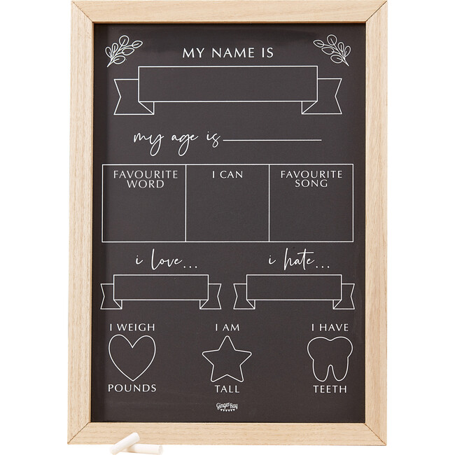 Chalkboard Baby Milestone Tracker - Party - 1