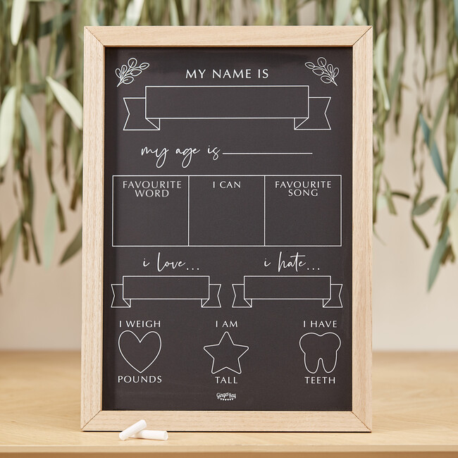 Chalkboard Baby Milestone Tracker - Party - 3