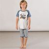 Dino Pajama Set, Blue - Pajamas - 2