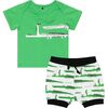 Croc Outfit Set, Green - Mixed Apparel Set - 1 - thumbnail